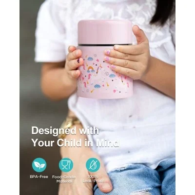 Buzio Kids Stainless Steel Food Container 350ML - Unicorn
